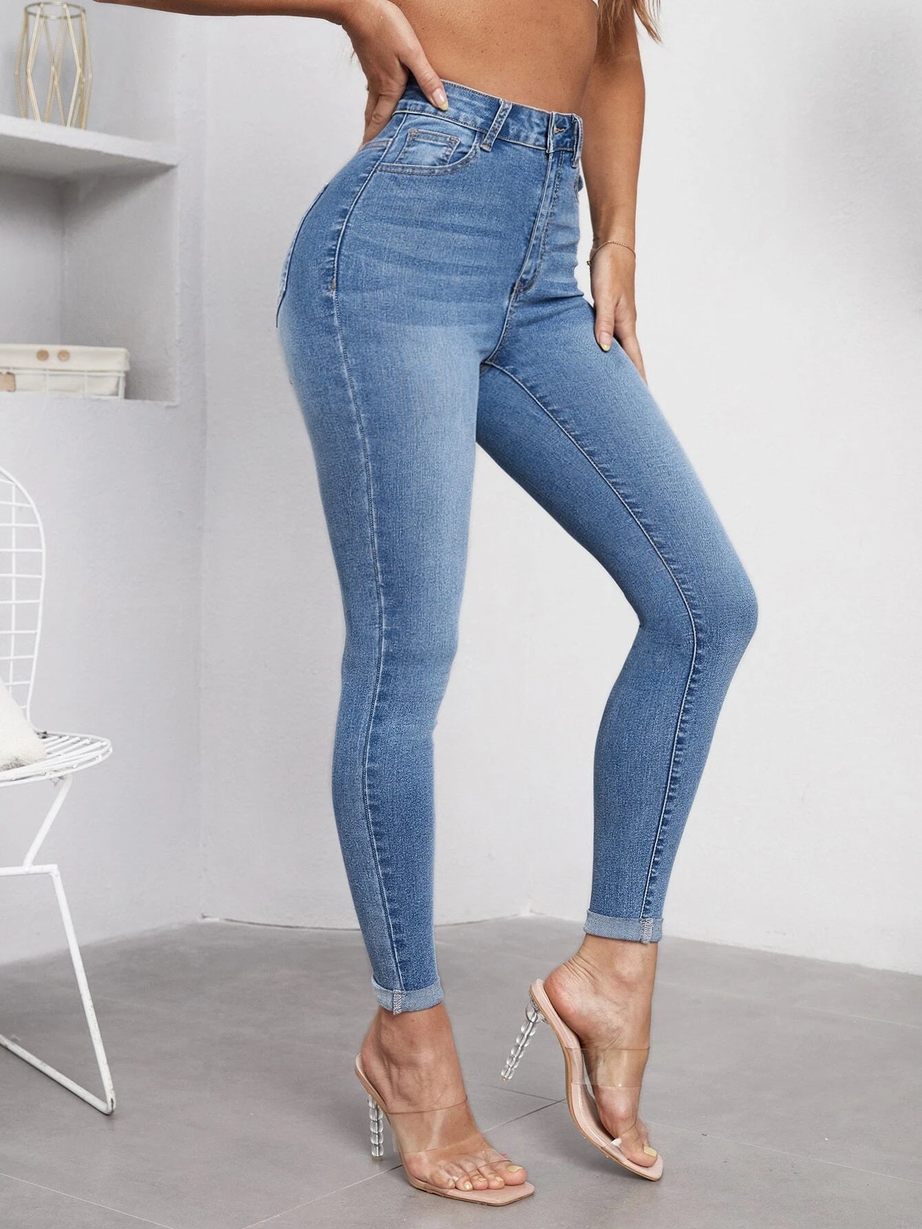 Essnce High Waist Skinny Jeans