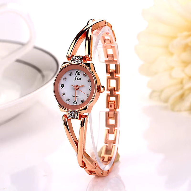 Korean Style Fashion Women Girl Bracelet Watch Ladies Stainless Steel Alloy Wristwatch Exquisite Luminous Quartz Watches Relogio