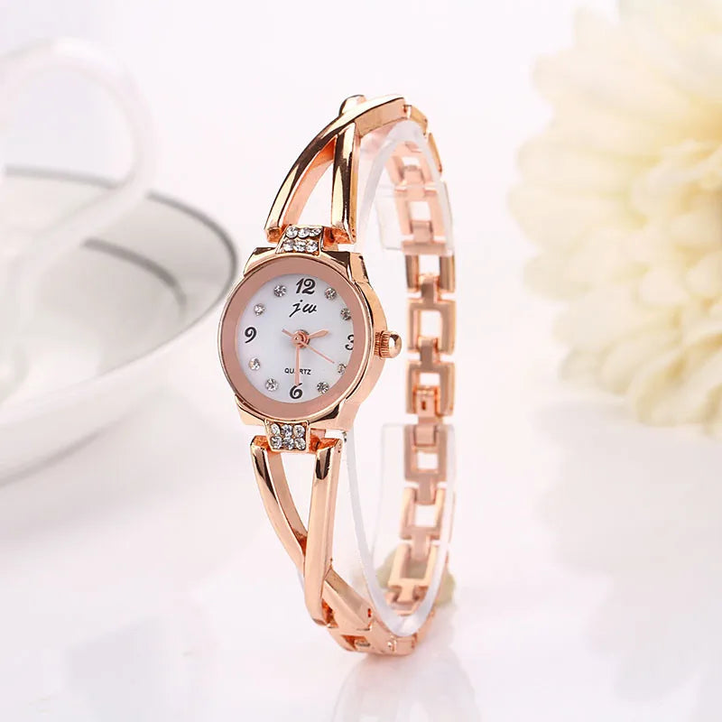 Korean Style Fashion Women Girl Bracelet Watch Ladies Stainless Steel Alloy Wristwatch Exquisite Luminous Quartz Watches Relogio