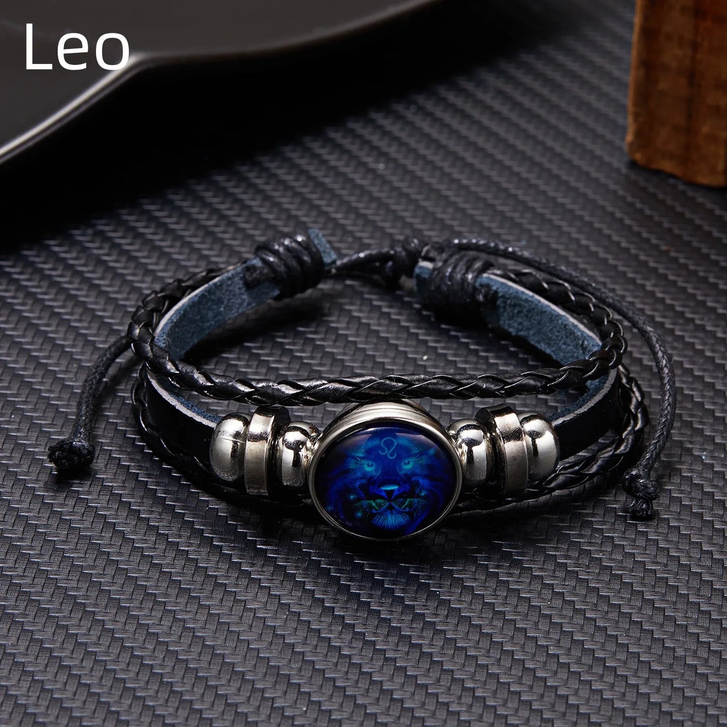 12 Constellation Zodiac Sign Charm Luminous Bracelets Men Women Vintage Multilayer Wrap Leather Bracelet & Bangle Birthday Gift