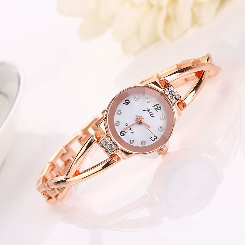 Korean Style Fashion Women Girl Bracelet Watch Ladies Stainless Steel Alloy Wristwatch Exquisite Luminous Quartz Watches Relogio