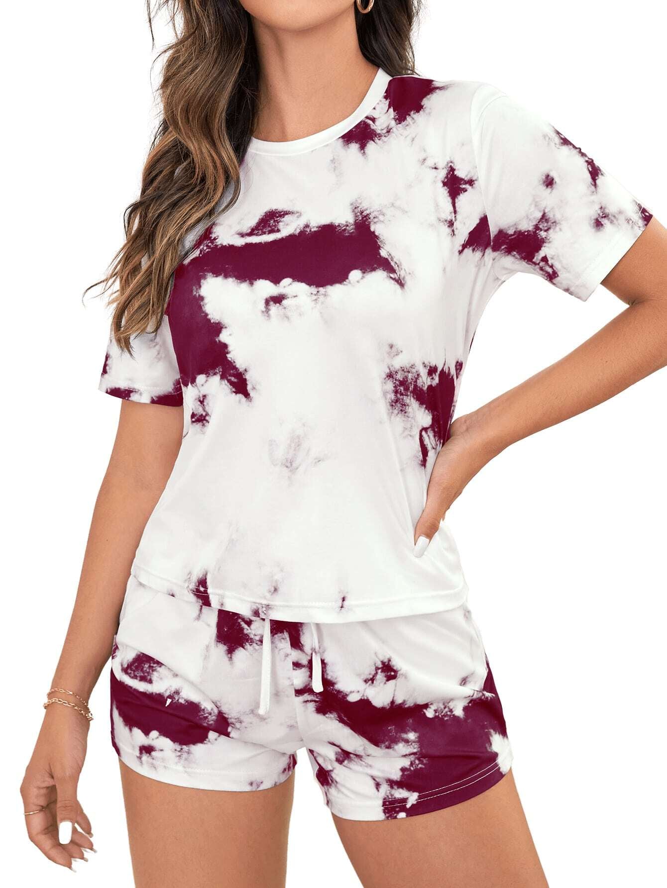 Tie Dye Knot Front PJ Set / Pajama Set